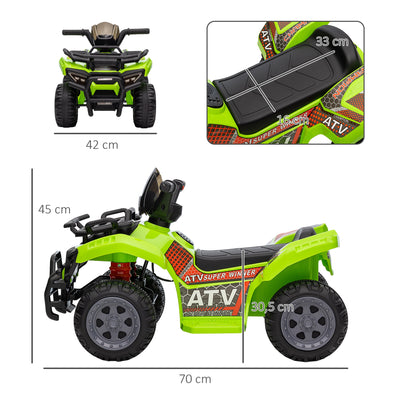 Quad buggy voiture électrique enfant quad électrique 18-36 mois 6 V 2 Km/h max. vert