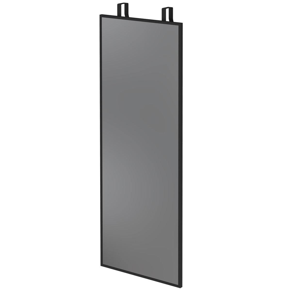 Miroir Mural Rectangulaire Sur Porte Grand Miroir Decoratif Pour Chambre En Verre Trempé 110 x 40 cm Noir