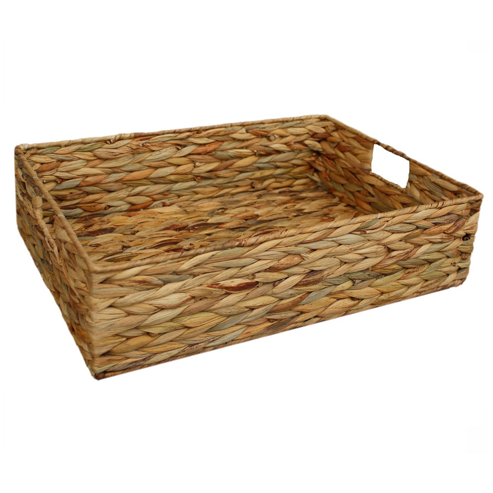 Shallow Rectangular Water Hyacinth Storage Basket