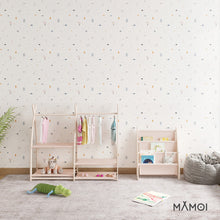 MAMOI® Armadio per Bambini in Legno 95x106x32cm / 53x95x32cm | Appendiabiti bambini da terra | Porta abiti | Guarderoba bambini per la cameretta | Armadio montessori | 100% ECO | Prodotto nell'UE