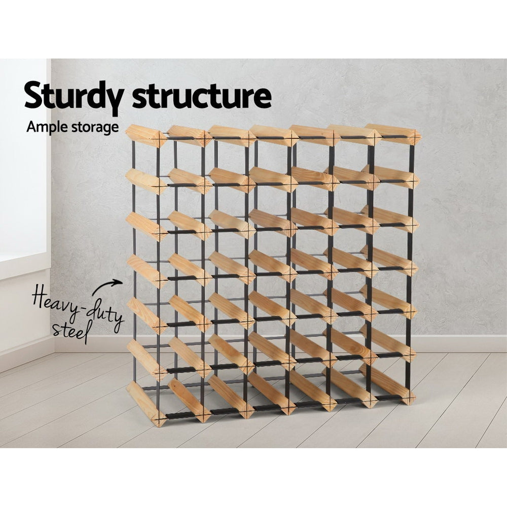 NNEDSZ 42 Bottle Timber Wine Rack