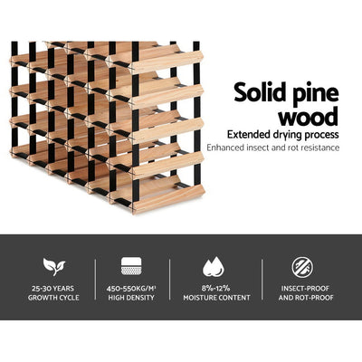 NNEDSZ 42 Bottle Timber Wine Rack