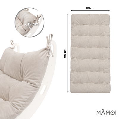 MAMOI® Mat for climbing rocker – quilted velvet mattress with ties