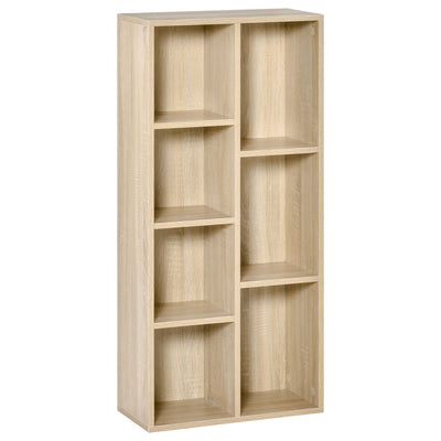 Meuble de rangement Bibliothèque étagère 7 cubes pour intérieur, salon, chambre - 50l x 24P x 106H cm, bois naturel