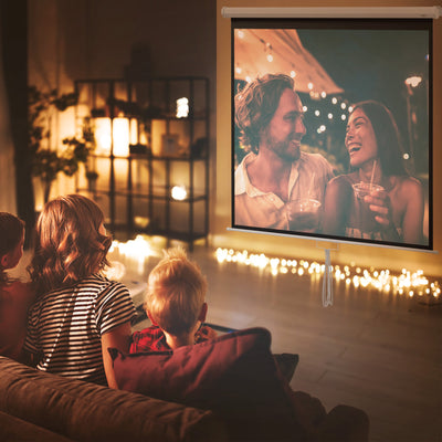 Écran de projection TV et Home Cinema de 99 Pouces vidéo projecteur 1:1 4K HD, 178L x 178H cm