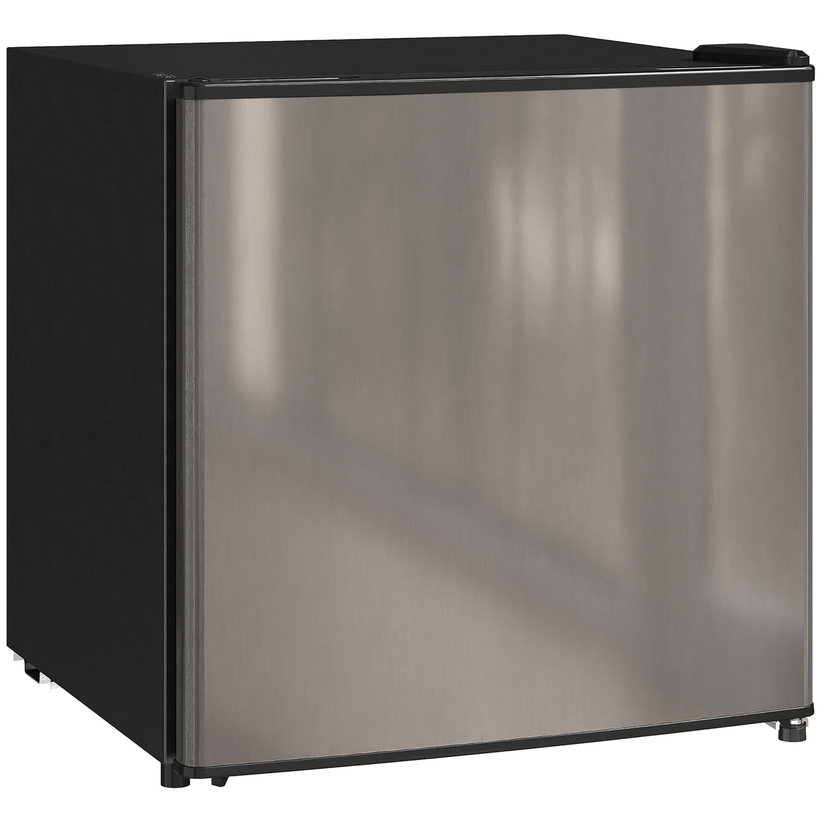 Réfrigérateur congélateur 46 L, petit réfrigérateur combiné avec portes réversibles, 48 x 44 x 49 cm, argenté