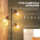 Lampadaire sur pied salon lampe sur pied 3 lumières adaptée aux ampoules E27 (non incluses) 41 x 28 x 169 cm noir Aosom