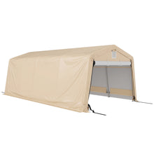 Tente garage carport dim. 6,2L x 3,3l x 2,4H m acier galvanisé robuste PE haute densité 150 g/m² imperméable anti-UV