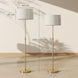 Lampadaire sur pied salon, lampe sur pied dimmable avec télécommande, abat-jour en lin, hauteur réglable 133-168cm, doré Aosom