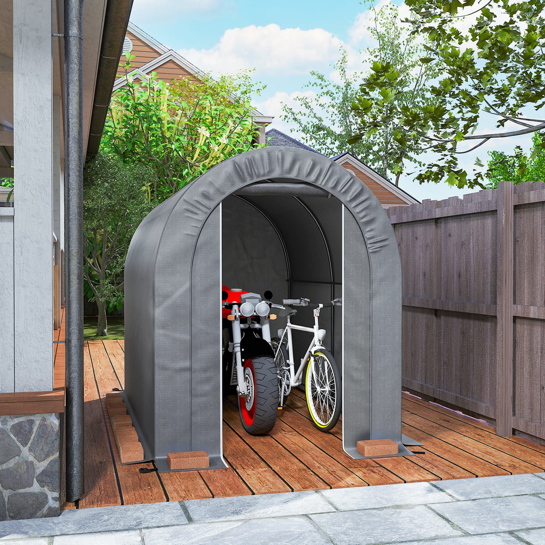 Abri de jardin tente de rangement extérieur abri de vélo garage pour vélo Aosom