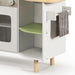 Cuisine enfant 3-8 ans jeu d'imitation avec machine à glaçons, évier mobile en acier inoxydable 84 x 34 x 89 cm blanc Aosom