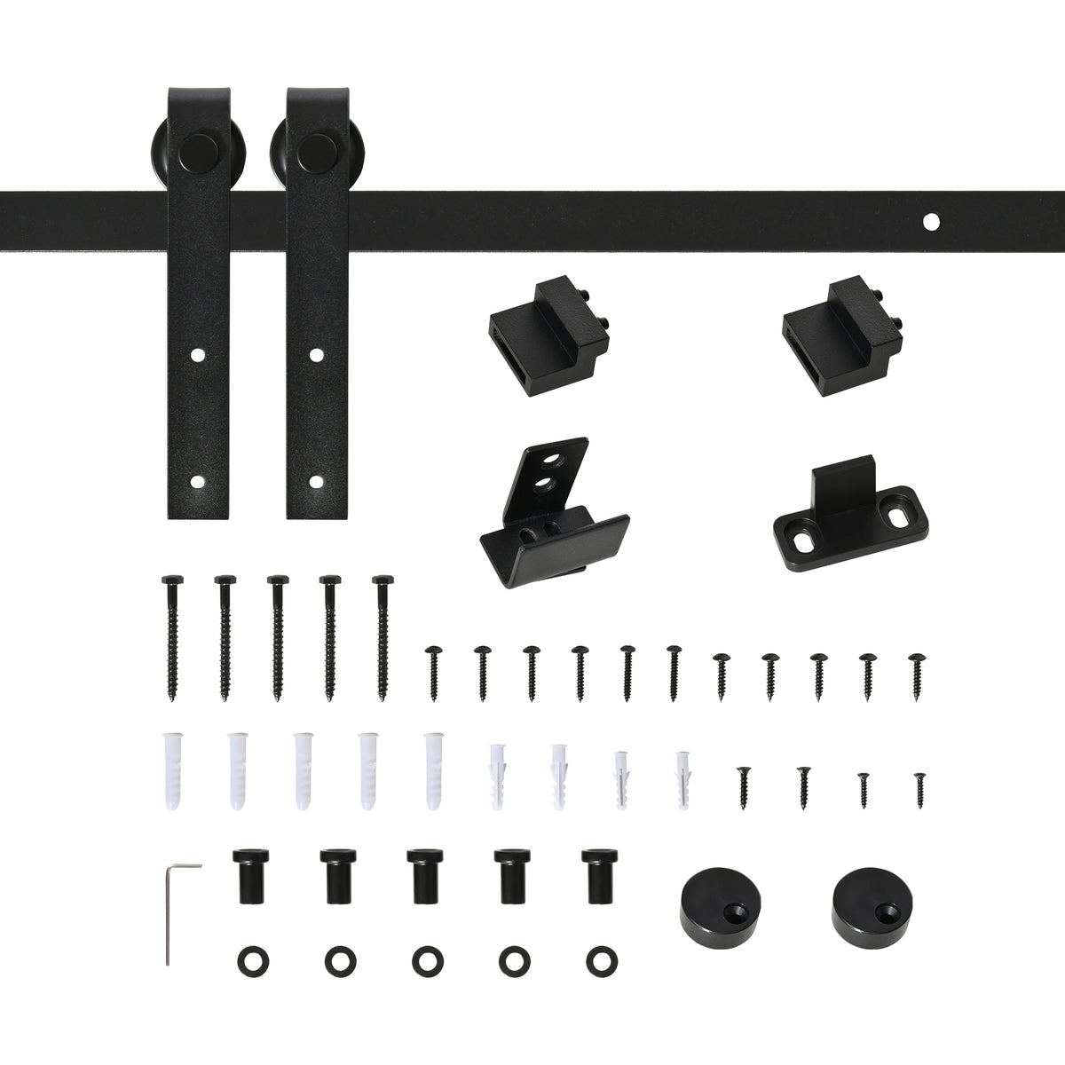 200 CM Rail porte coulissante quincaillerie de rail pour porte de grange simple en acier acier au carbone