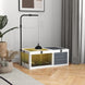 Maison enclos cage pour petit animal tortue avec 2 espaces support de lampe réglable 81 x 48 x 31,5 cm gris Aosom