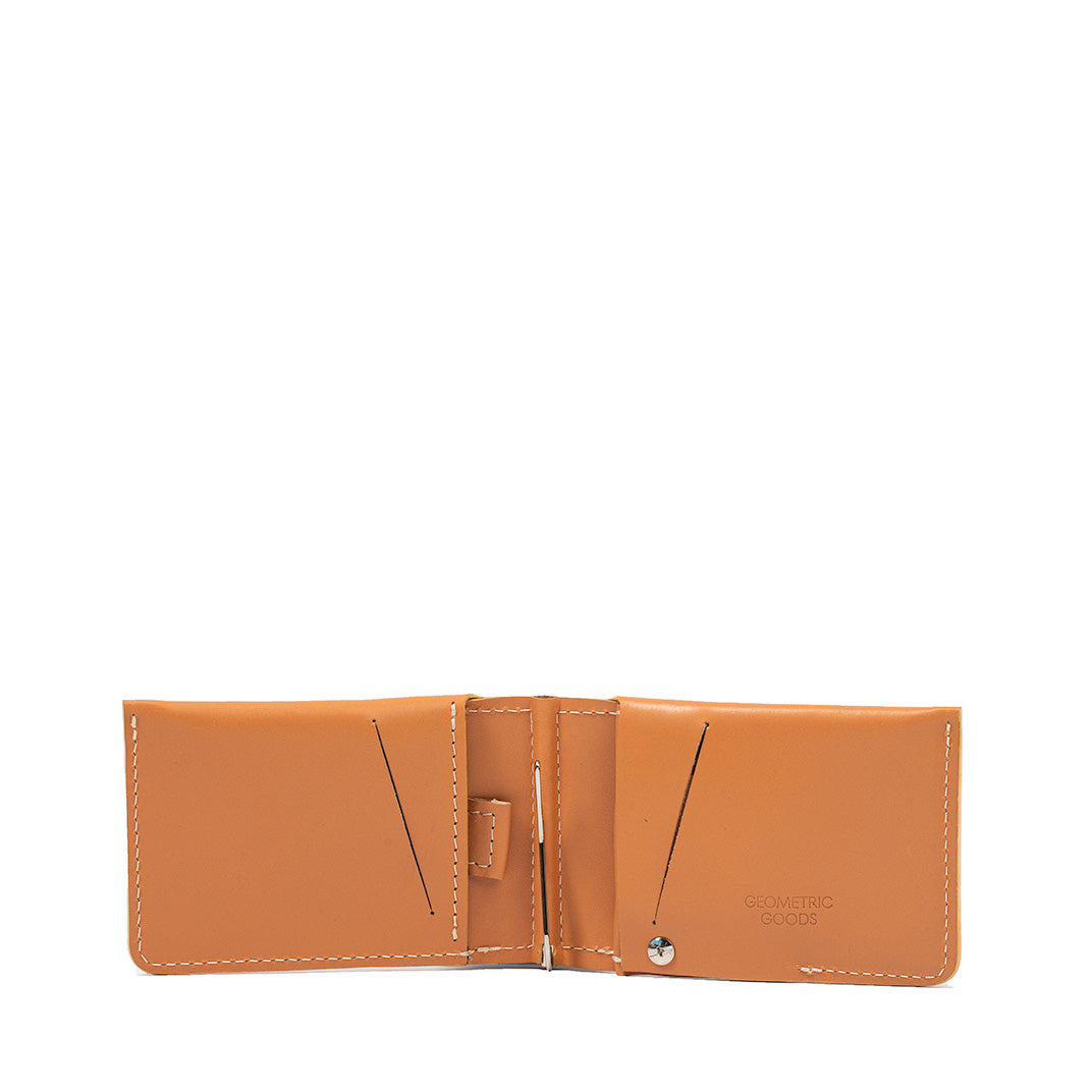 Leather Wallet with Money Clip for AirTag