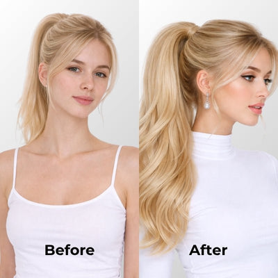Ash Light Blonde (9C) Ponytail Hair Extensions (100g-120g)