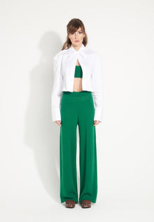 Pantalon femme en cachemire déjaugé vert émeraude - AVA 15