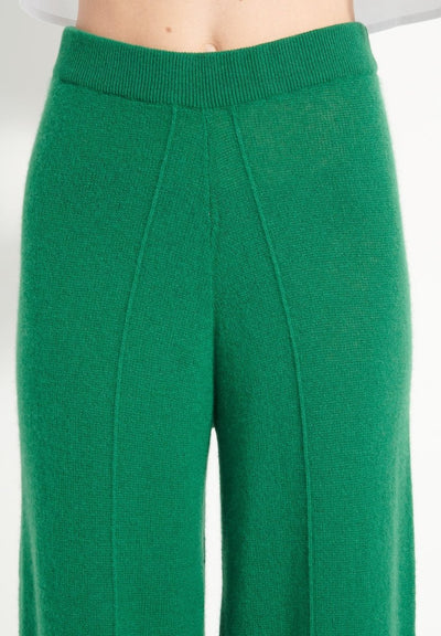 Pantalon femme en cachemire déjaugé vert émeraude - AVA 15