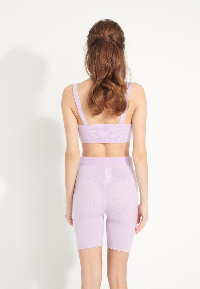 Brassière femme en cachemire lilas - AVA 7