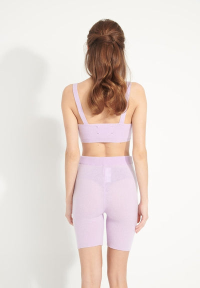 Brassière femme en cachemire lilas - AVA 7