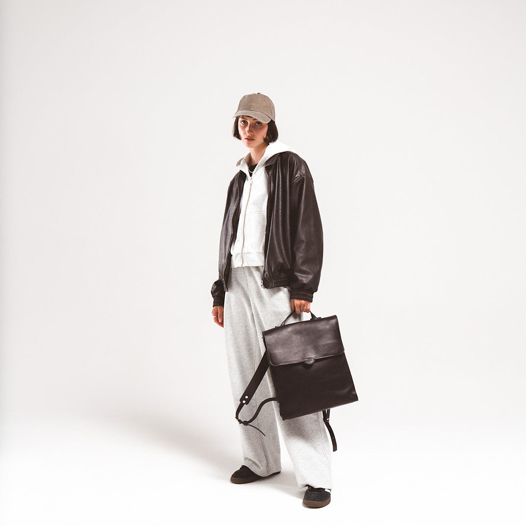 Leather backpack - Fibonacci (Camel)
