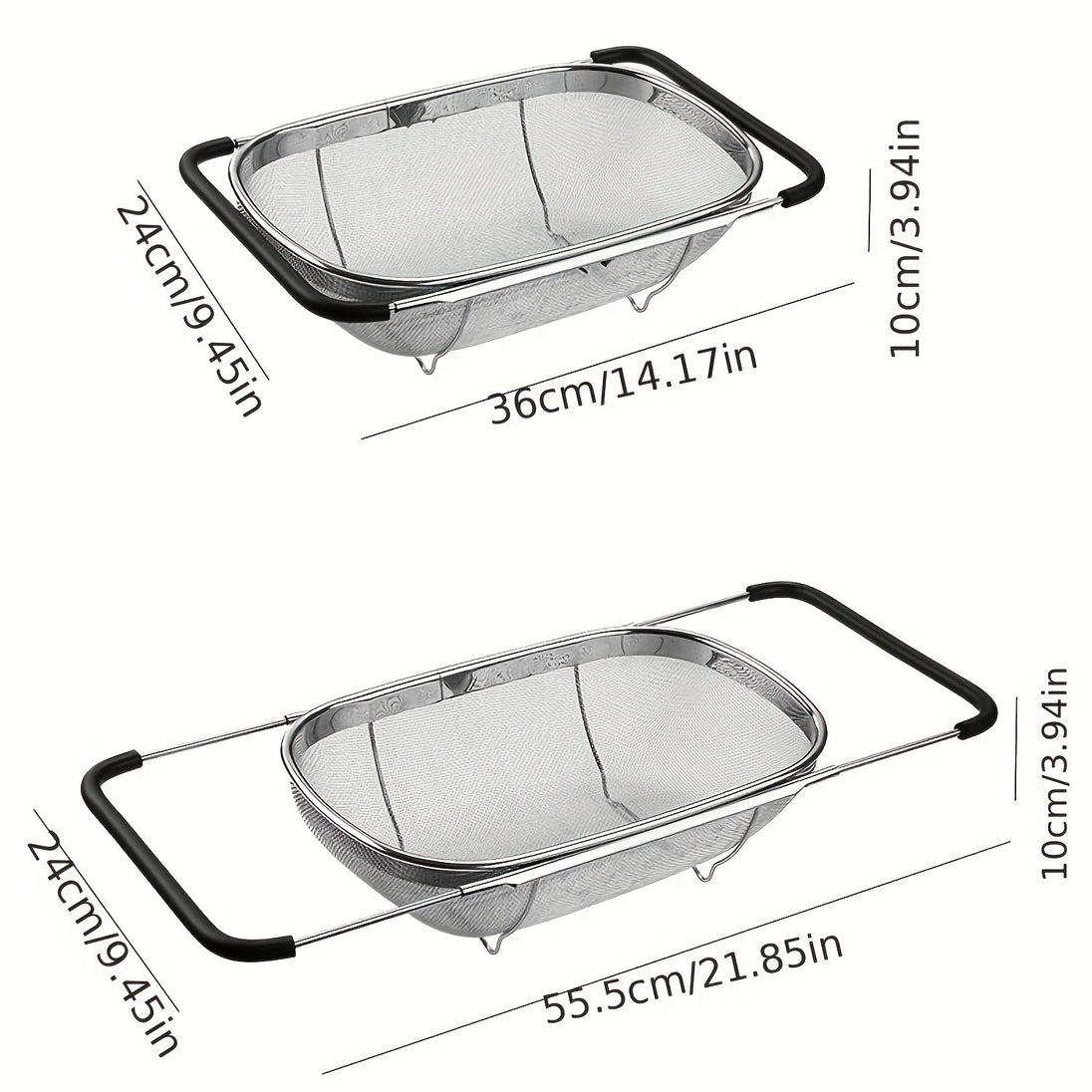 Adjustable Stainless Steel Sink Colander Rack LPT
