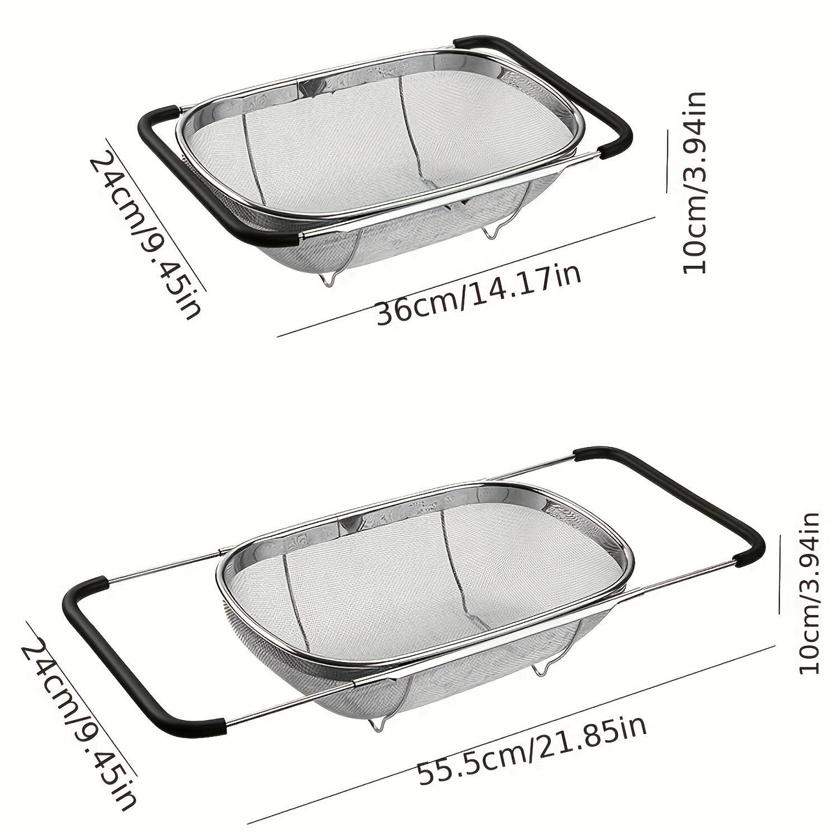 Adjustable Stainless Steel Sink Colander Rack LPT