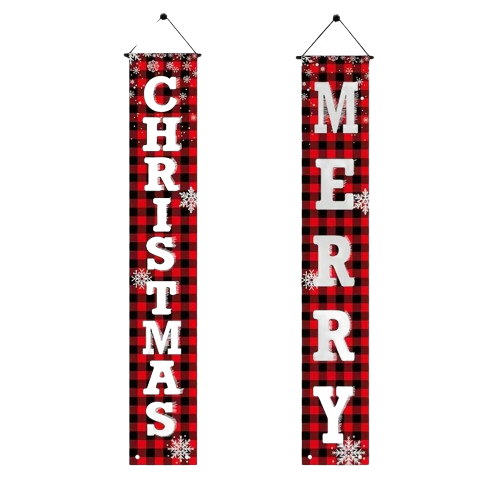 Enhance Your Festive Decor with Set of 2 Christmas Outdoor Porch Signs CAN