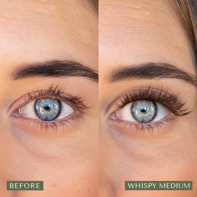 Starterkit Pre-Glued Whispy Medium (Brown) - Press-On Lashes