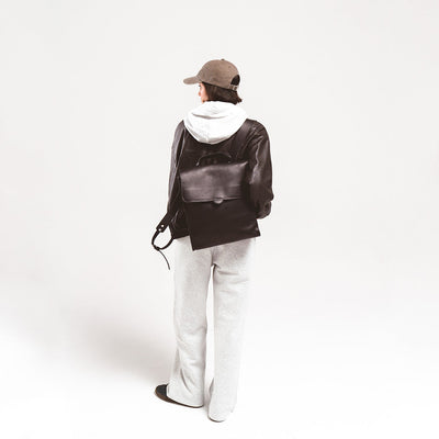 Leather backpack - Fibonacci (Camel)
