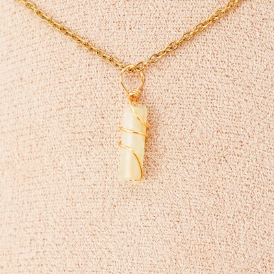 Pendentif | Mini piliers en Jade "Fleurs de prunier"