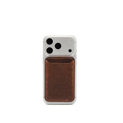 Leather Wallet compatible with MagSafe - Embossed Snake Print