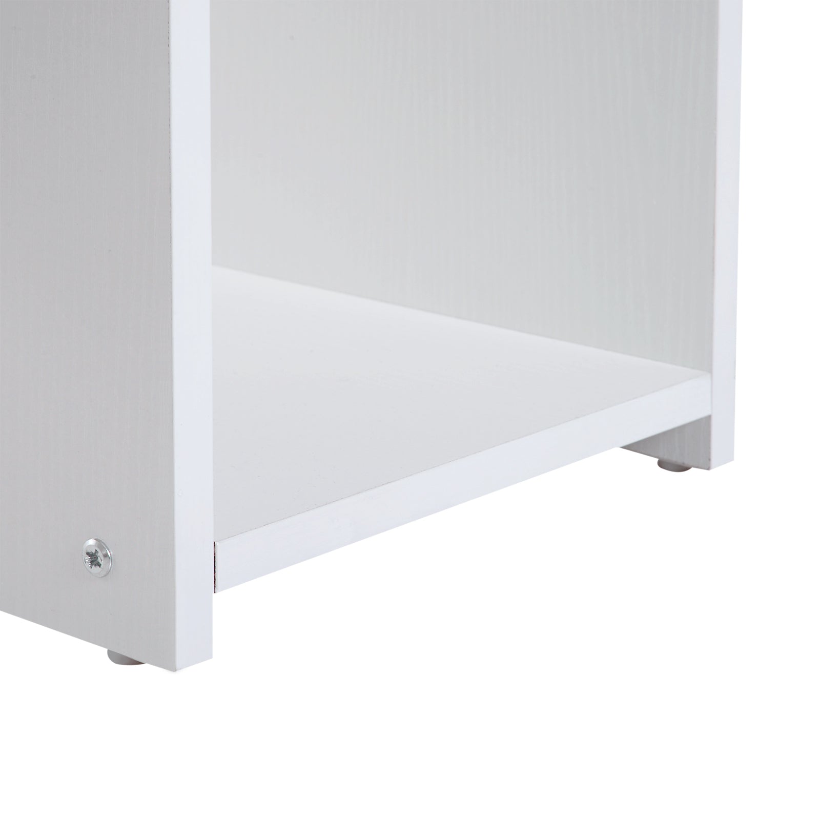 Bureau d'ordinateur, bureau avec rangement, plateau pour clavier et support de moniteur, 80 x 45 x 75 cm, blanc