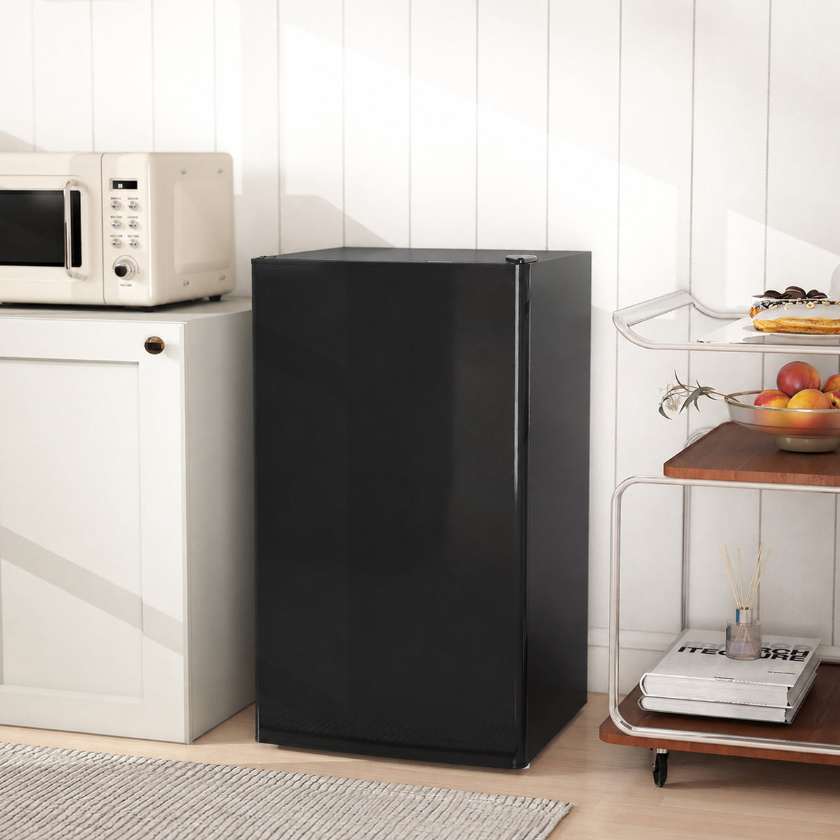 Réfrigérateur congélateur petit réfrigérateur 91 L étagères modulables design sous-comptoir 47,5 x 44,2 x 84 cm noir