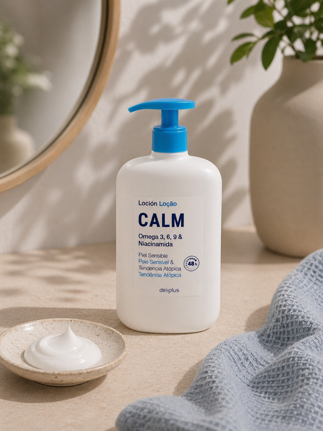 Deliplus - Lotion Corps Apaisante Peaux Sensibles – Oméga 3, 6, 9 et Niacinamide