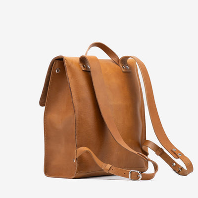 Leather backpack - Fibonacci (Camel)
