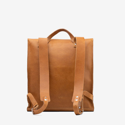 Leather backpack - Fibonacci (Camel)