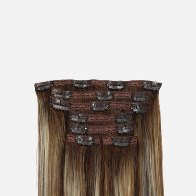Caramel Blonde Balayage (1A/1A+3Q+9C) Full Clip-In Hair Extensions (180g-220g)