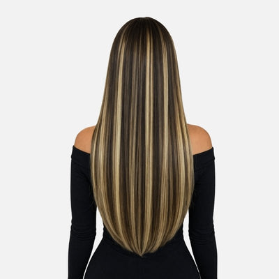 Caramel Blonde Balayage (1A/1A+3Q+9C) Full Clip-In Hair Extensions (180g-220g)