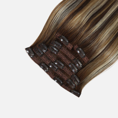 Caramel Blonde Balayage (1A/1A+3Q+9C) Classic Clip-In Hair Extensions (120g-140g)