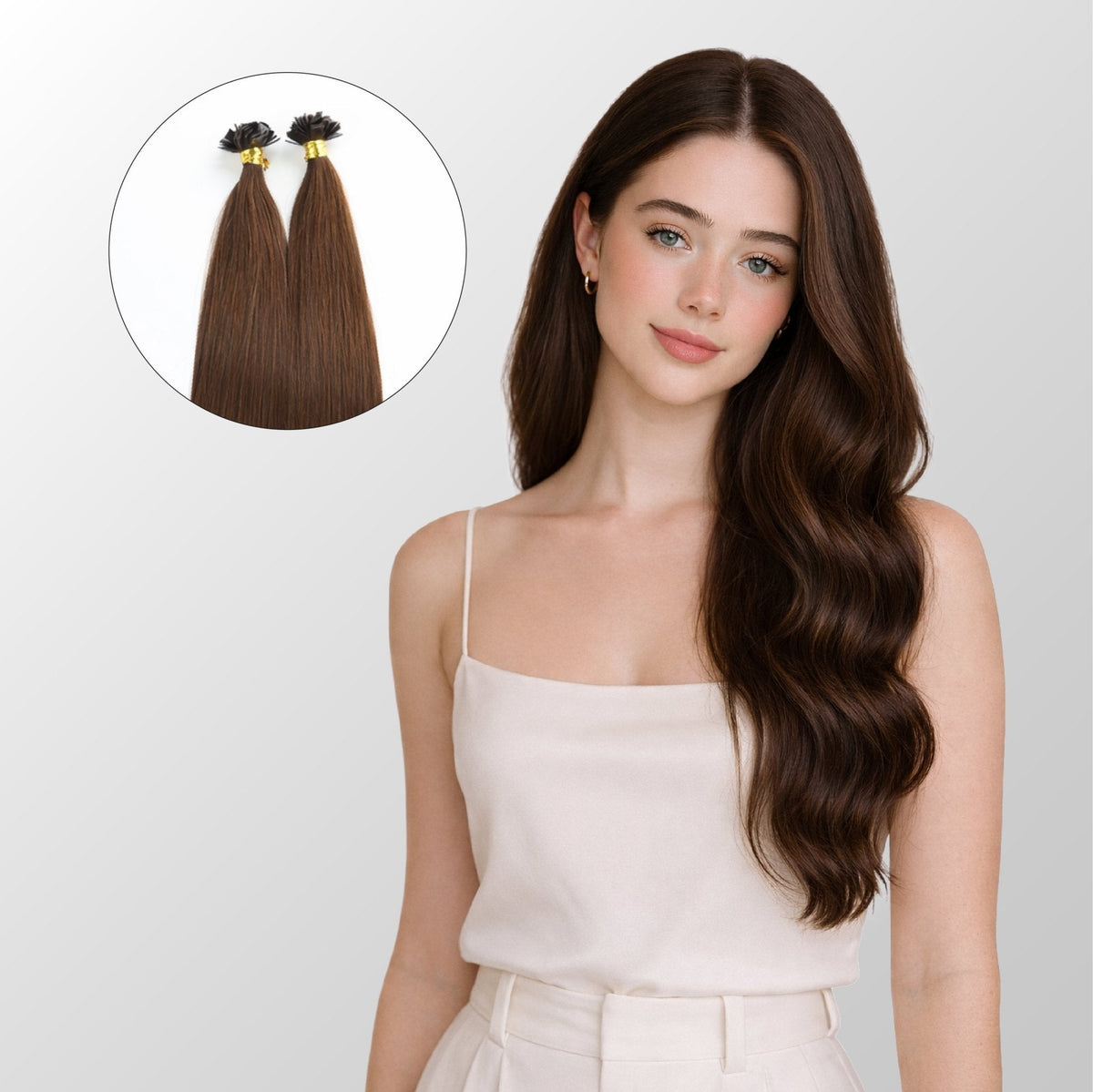 Chocolate Brown (2Q) Flat Tip Hair Extensions (50g - 100g)