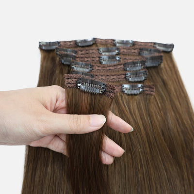 Chocolate Brown (2Q) Classic Clip-In Hair Extensions (150g-170g)