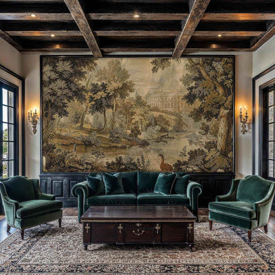 Grand Estate Riverside Landscape Wall Mural