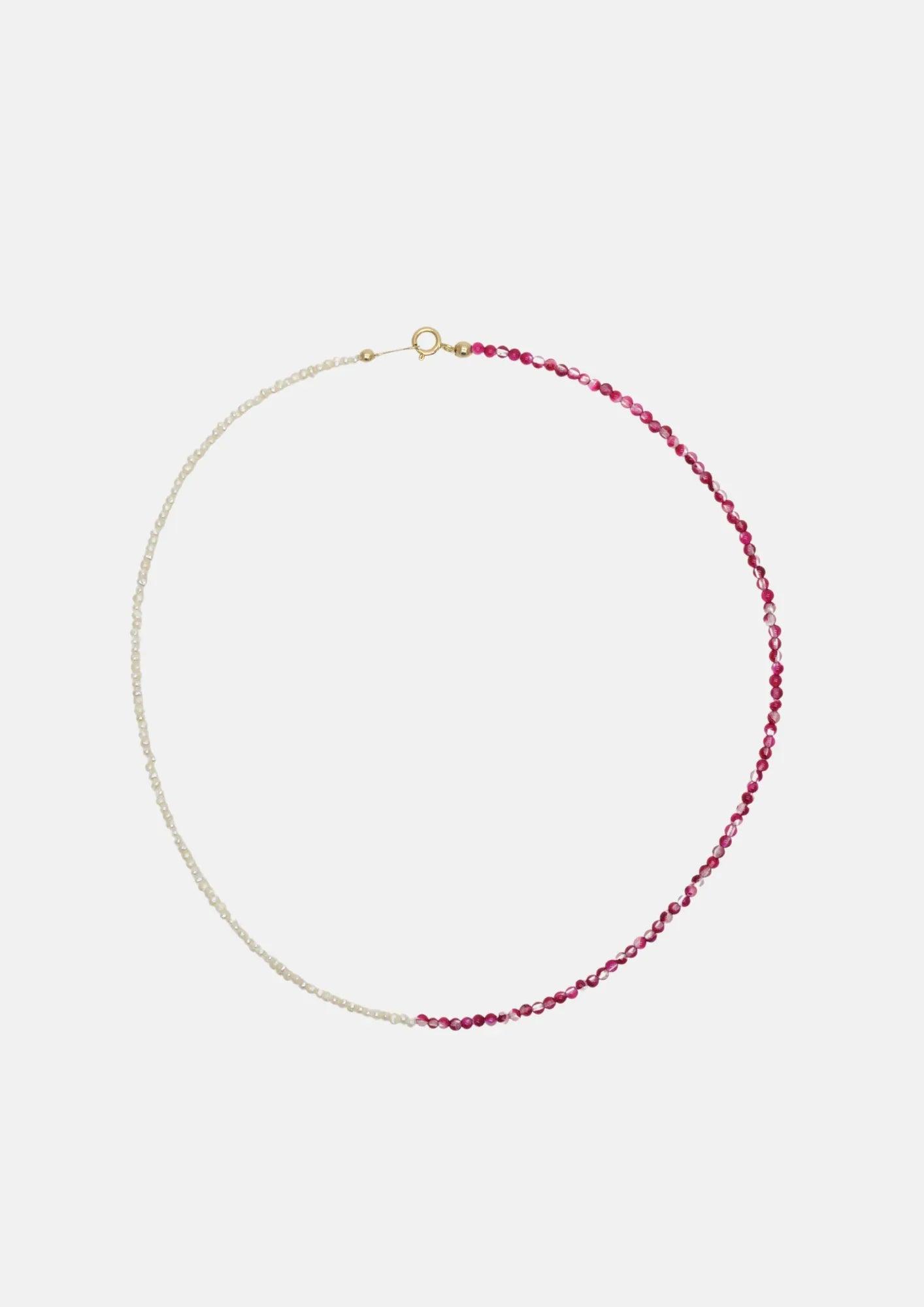 Collier Emmie bi-matière en perles