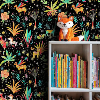 Whimsical Safari Adventure Wallpaper