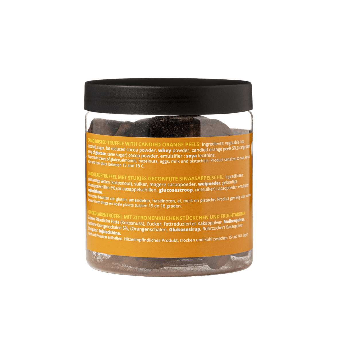 Confit Orange Kings Day Truffles Gift Jar 130g | Royal Orange Chocolate