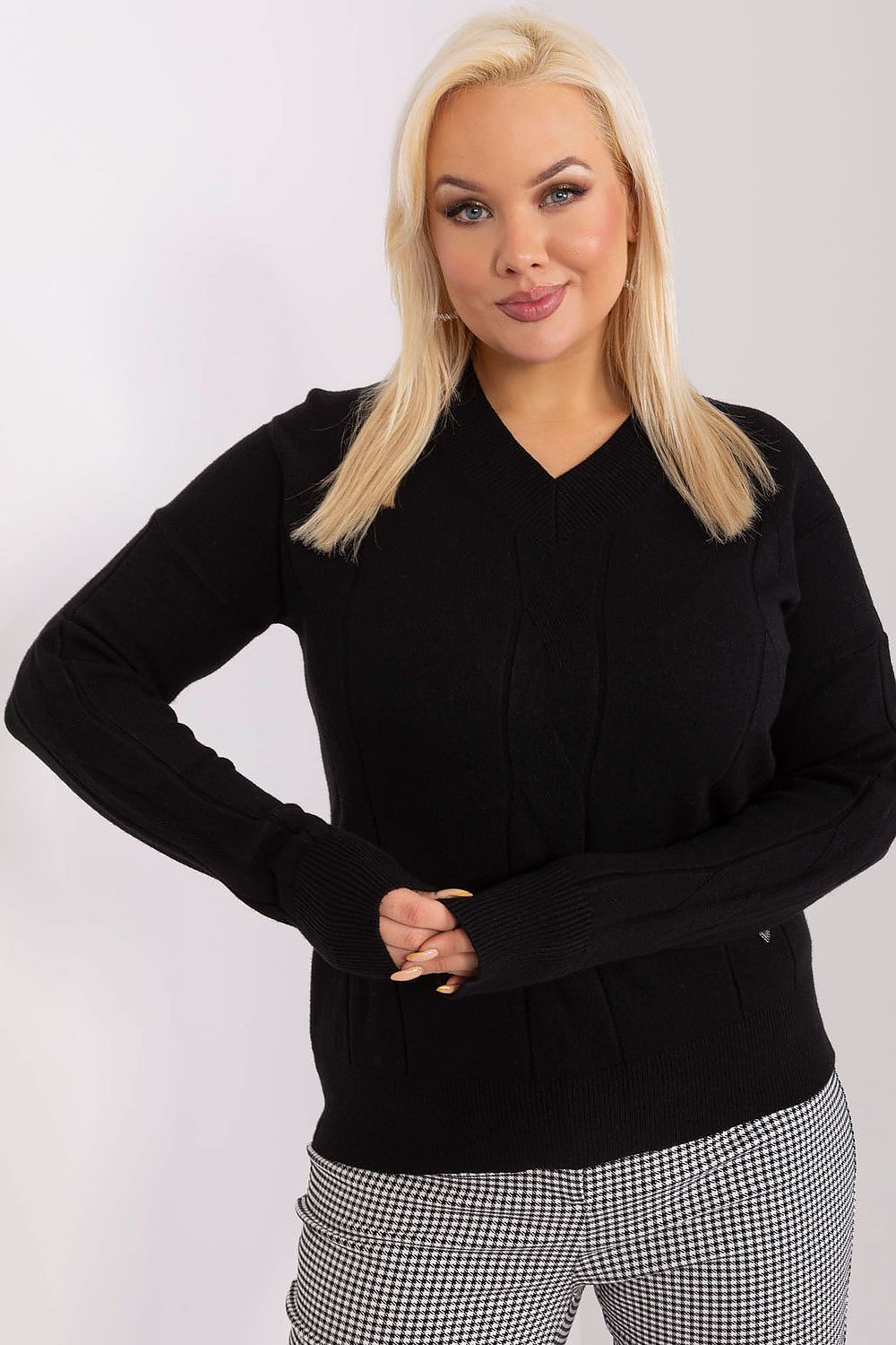  Chandail plus size model 190057 Factory Price 