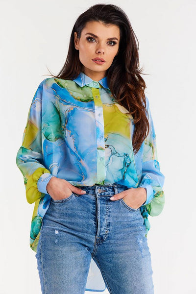  Chemise manche longue model 196618 awama 