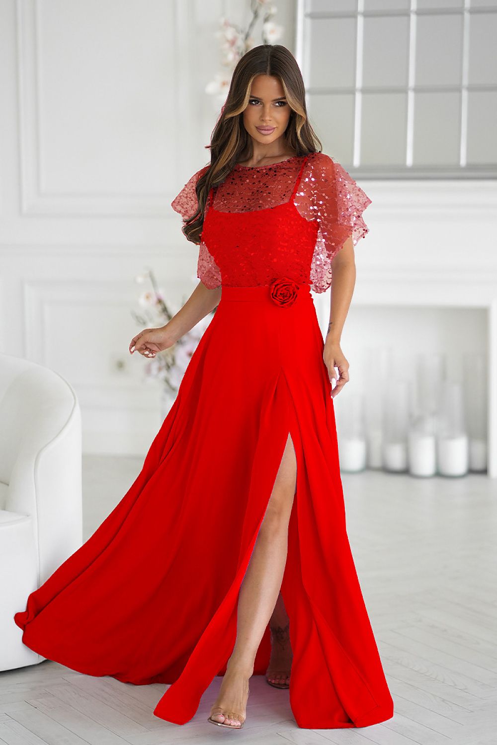 Robe longue model 219685 Bicotone