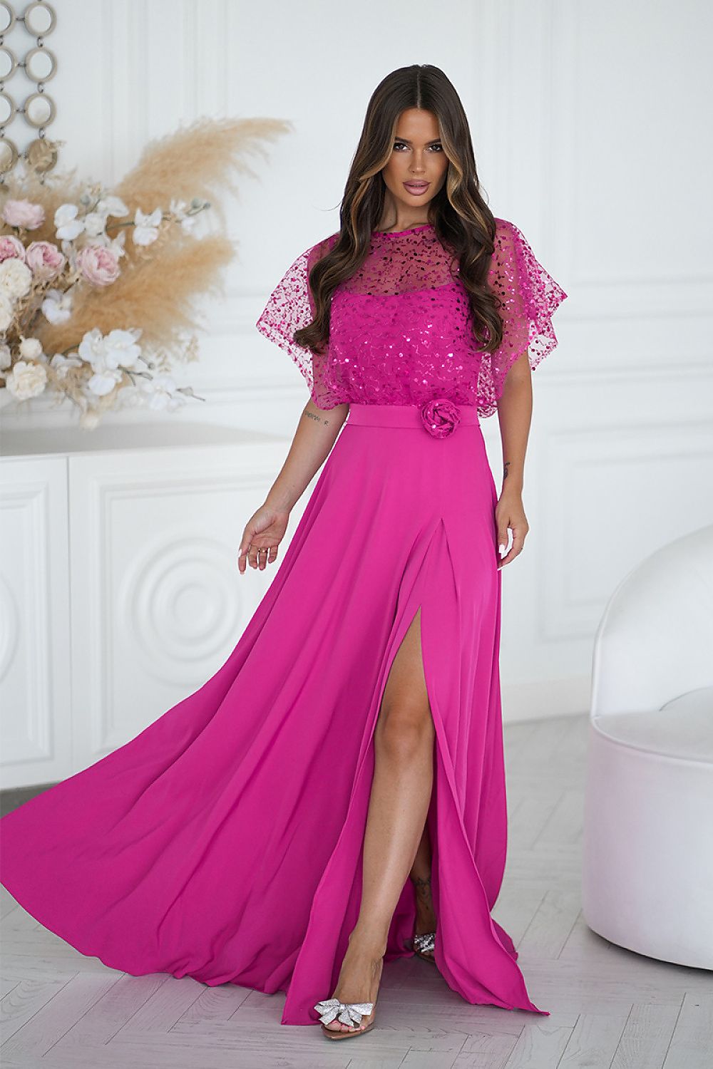 Robe longue model 219685 Bicotone