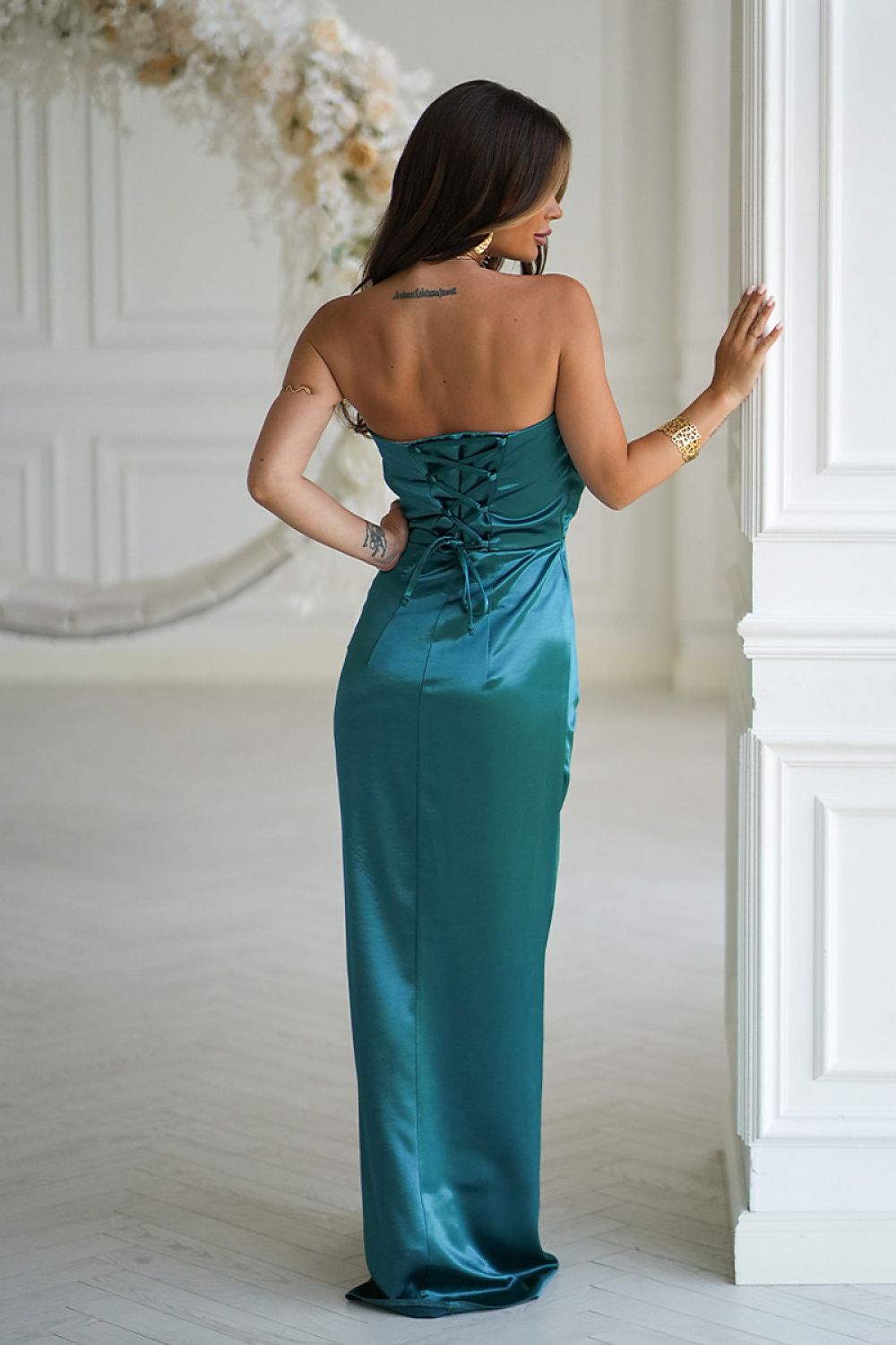 Robe longue model 219708 Bicotone